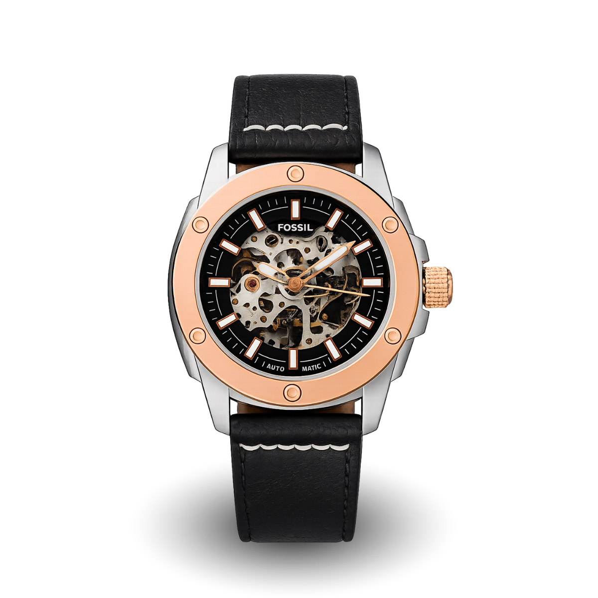 Fossil Automatic Skeleton Leather Watch